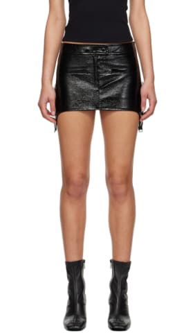 Black Trapeze Miniskirt