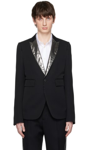 Beige Single-Breasted Blazer