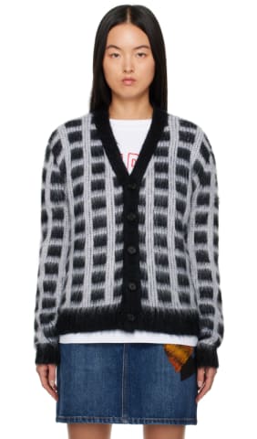 Off-White Dishevelled Cable Cotton Cardigan