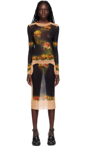 Yellow & Beige 'The Butterfly' Maxi Dress
