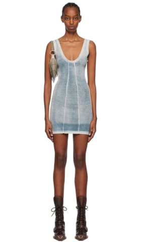 Navy & Yellow Skinn Minidress
