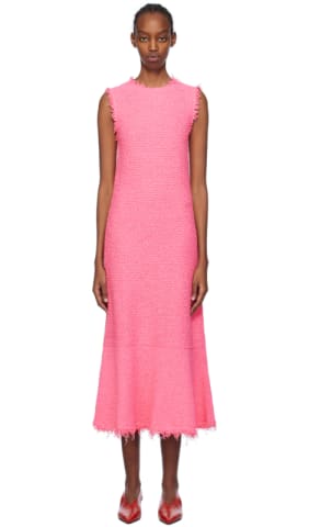 Black Scoop Neck Midi Dress