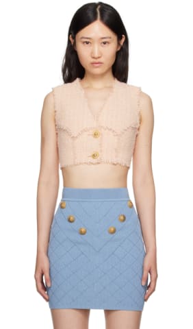 Off-White Gold-Trimmed Tank Top