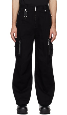 Black Hidden Luster Trousers