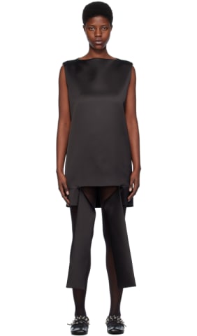 Black Eyelet Knit Mini Dress