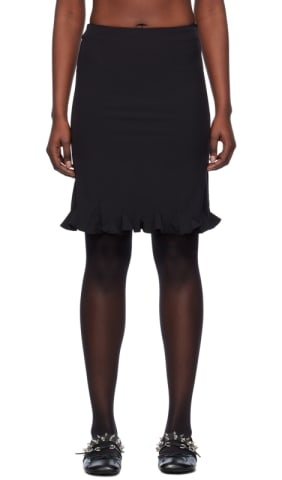 Gray Vented Miniskirt