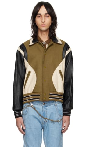Black Mesh Sleeve Bomber Jacket