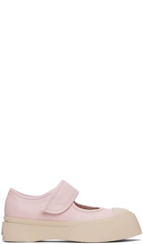 White Mary Jane Pablo Shearling Ballerina Flats