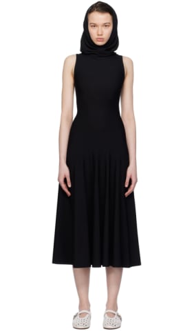 Black Cardi Midi Dress