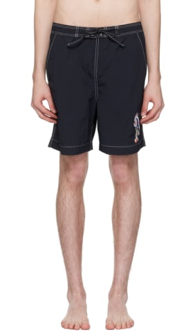 Blue Camouflage Swim Shorts