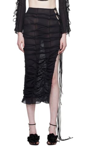 Black 'The Colt' Midi Skirt