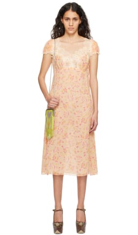 Black 3D Pansy Minidress