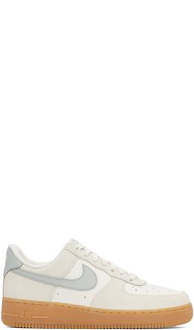 White & Tan Air Force 1 '07 LV8 Sneakers