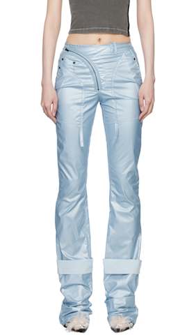 Gray Open Back Jeans