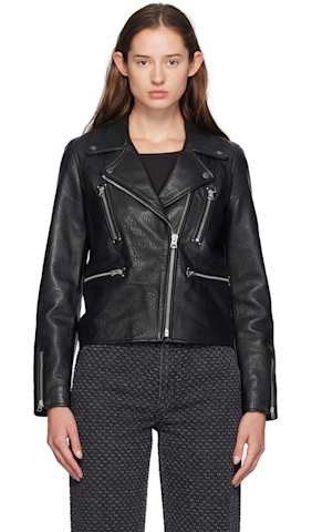 Black Biker Leather Jacket