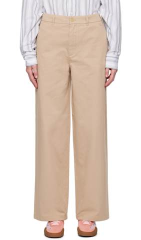 Beige Super Baggy Trousers