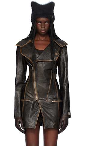 Black Nihil Moto Leather Jacket