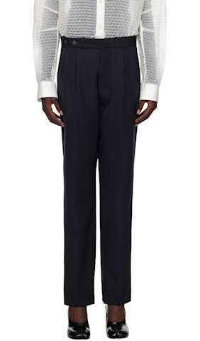 Black Coated Midi Skirt