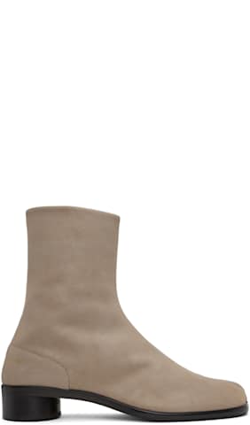 Brown Tabi Ankle Boots