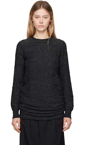 Black Paneled Sweater