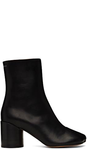 Off-White Stitch-Out Leather Ankle Boots