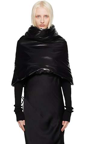 Black Porterville Cowl Shearling Shrug