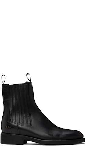 Black Leather Chelsea Boots