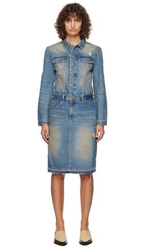 Black Eyelet Knit Mini Dress