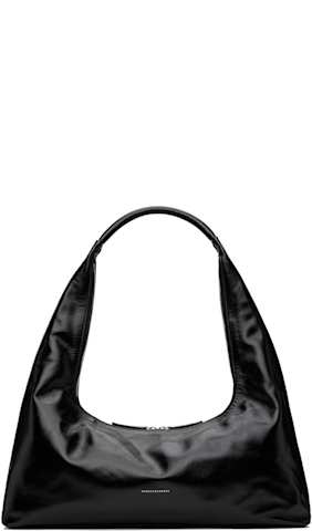 Black Integrated Strap Shoulder Bag