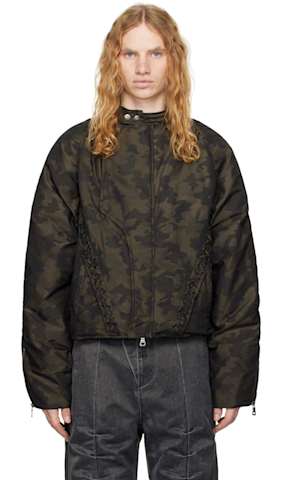 Black Mesh Sleeve Bomber Jacket