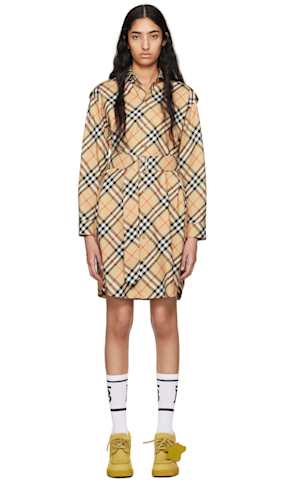 Black & White Check Midi Dress