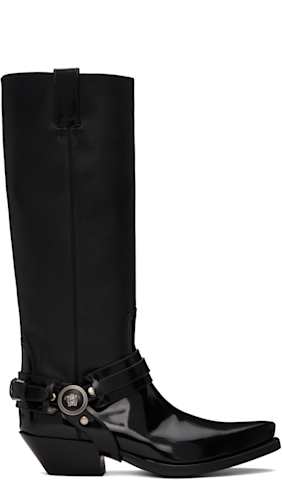 Black & Yellow Western Tall Boots