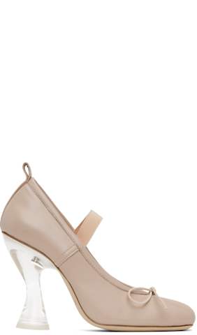 Pink Beaded Heart Heels