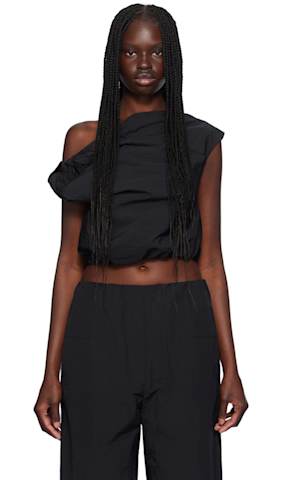 Off-White Cowl Neck Tank Top