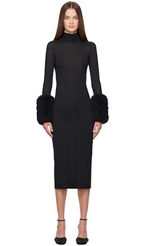 Black Hooded Maxi Dress