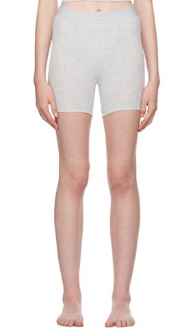 Red Cotton Rib Boxer Shorts