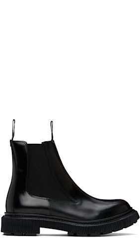 Black Embossed Chelsea Boots