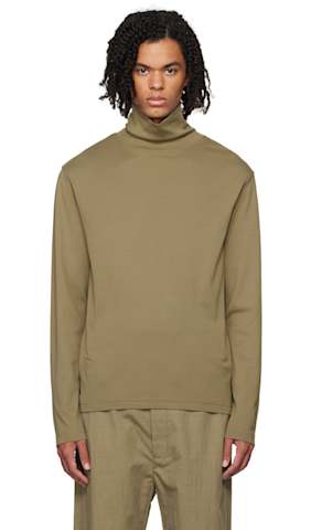 Brown Mock Neck Sweater