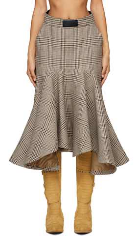 Beige & Black Biker Parka Coat & Jackets Set