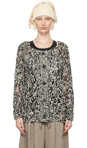 Off-White Y-Neck Cardigan