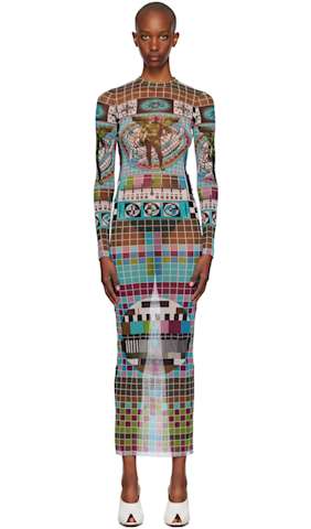 Yellow & Beige 'The Butterfly' Maxi Dress