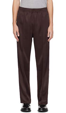 Brown Boot-Cut Track Pants