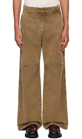 Black Loose Fireman Denim Trousers