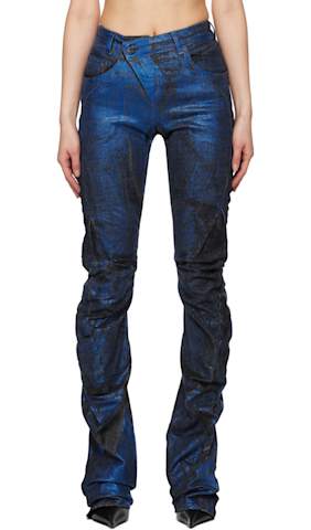 Gray Open Back Jeans