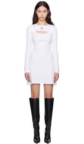 Gray Flared Minidress