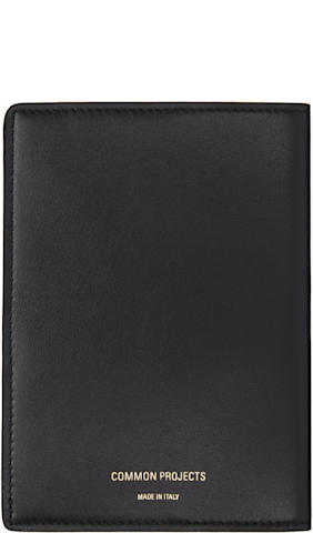 Black Signature Stripe Interior Leather Passport Holder