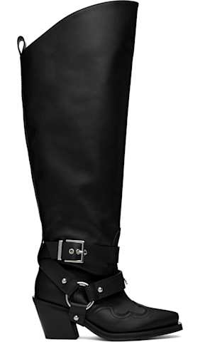 Black & Yellow Western Tall Boots