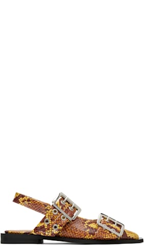 Off-White Lace-Up Ballerina Flats