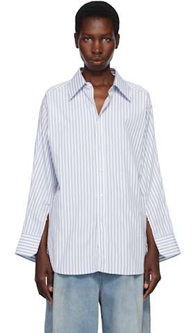 Beige Dropped Hem Shirt