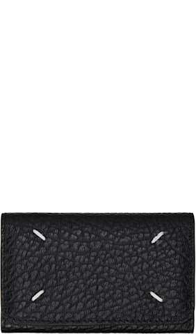 Black Four Stitches Card Holder